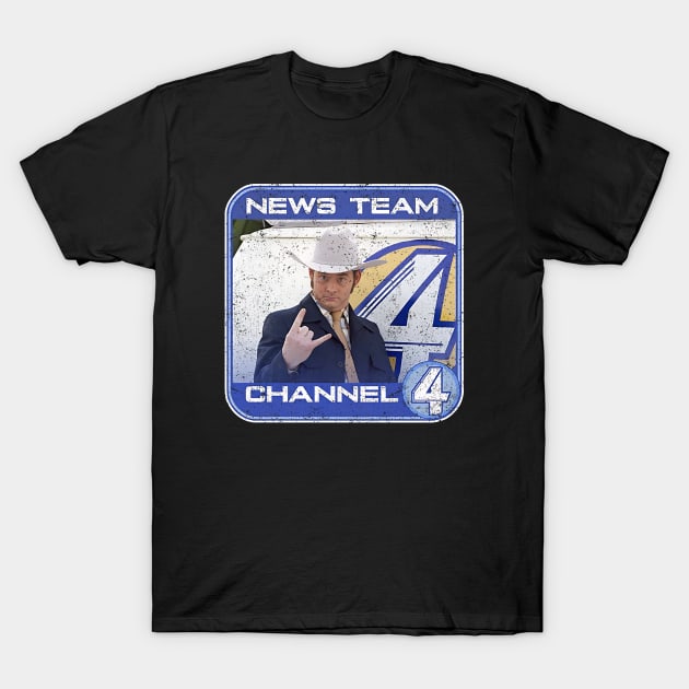 Anchorman Champ Kind Channel Four Portrait Pane T-Shirt by Story At Dawn 